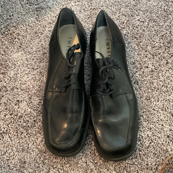 Mens tweeds leather square toe dress shoe - Picture 1 of 3